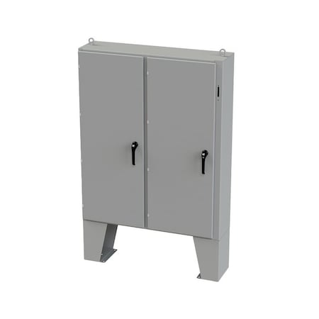 Saginaw Control & Engineering 3 Point Latch with Coinproof/Padlock Handle Electrical Enclosures, 60 in H, 12 in D, 49 in W SCE-60XEL4912LP